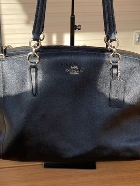 Coach Margot Black Leather Shoulder Bag
